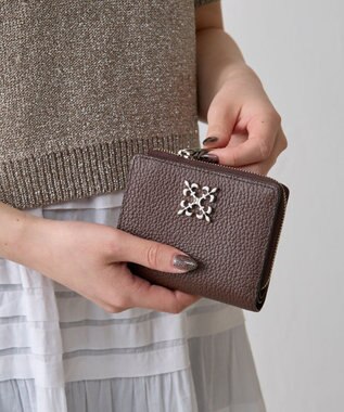 russet ＜お財布人気NO.1＞モノグラムプレートハーフウォレット(SO-376) D.Brown