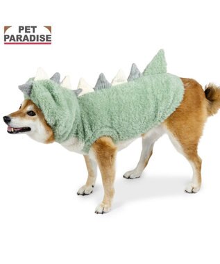PET PARADISE ペットパラダイス 恐竜 くるふわ なりきり パーカー 中型犬 大型犬