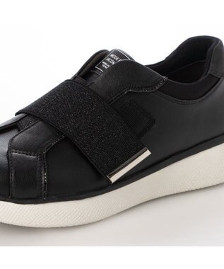 MODE ET JACOMO <MODE ET JACOMO>きれいめ厚底ベルクロスニーカー ブラック