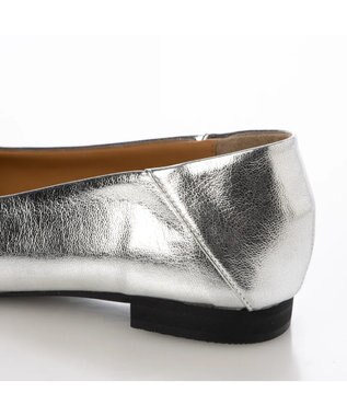 MODE ET JACOMO <carino>スクエアトゥバレエシューズ シルバー