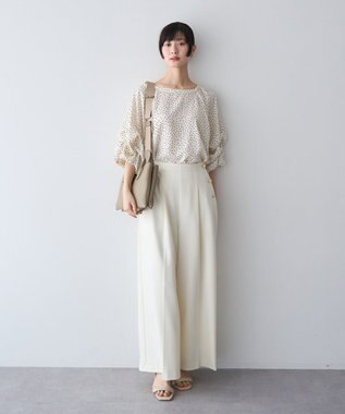 YECCA VECCA ホイップスリーブブラウス Dot