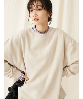 CRAFT STANDARD BOUTIQUE プリント裏毛チュニック Light Beige