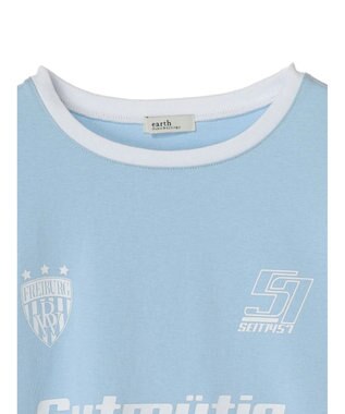 earth music&ecology フットボールＴＥＥ Light Blue