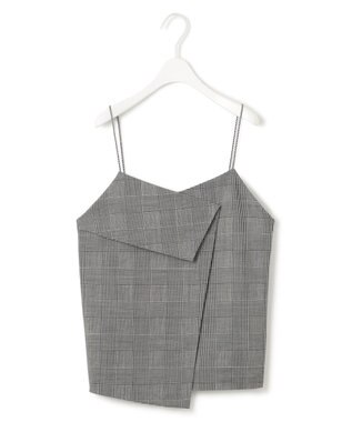 ICB L 【洗える】ウール2WAYストレッチ キャミソールブラウス グレンチェック系