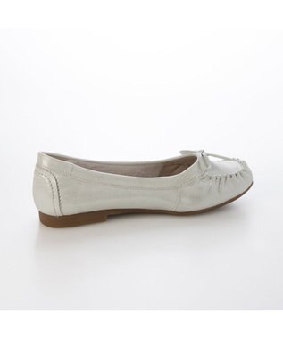 ing <ing>リボンモカシンシューズ シルバー