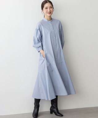 組曲 L コンパクトシャーティング ワンピース ブルー系1