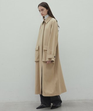 BEIGE， MOLUCCELLA / オーバーサイズステンカラーコート Beige