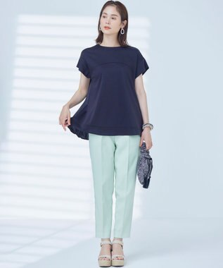 組曲 【WEB限定】コンシャスジャージー チュニックカットソー ブラック系