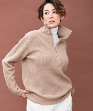 STORY1月号掲載】DOUAI / ハーフジップニット / BEIGE, | ファッション