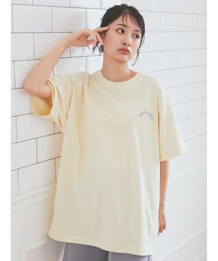 earth music&ecology Ｌｅｅ×ｅ．ｍ．ａ．ｅ　ＢＵＬＬＤＯＧ　ＰＲＩＮＴ　ＴＥＥ Cream