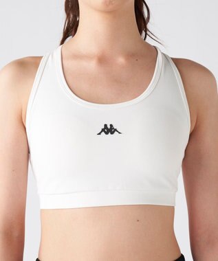 OP／FILA 【Kappa】カップ/リフレクター付き フィットネス スポーツブラトップ オフホワイト