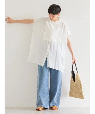 AMERICAN HOLIC ブザムフレンチスリーブバックオープンチュニック Off White