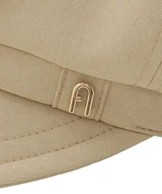 MOONBAT 【遮光100％/遮熱/UVカット】FURLA(フルラ)アーチロゴ キャスケット 帽子 無地 サイズ調整可能/手洗い可能/日本製 ベージュ