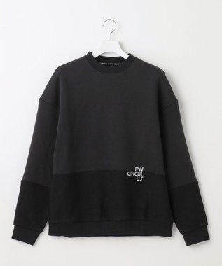 PW CIRCULUS 【MEN】裏毛アニマルプリントスエット ブラック系
