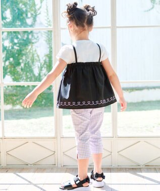 ANY KIDS キャミソール ドッキングTシャツ ブラック