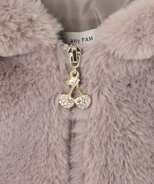 ANY KIDS アニマル耳ボアブルゾン ココア×クマ耳