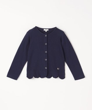 ANY KIDS 接触冷感 UVケア カーディガン ネイビー