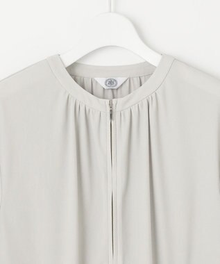 J.PRESS LADIES L シアージャージー ブルゾン ライトグレー系