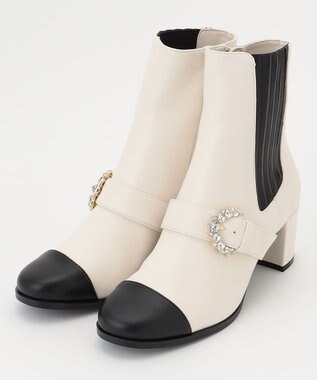 TOCCA BIJOUX BUCKLE SIDEGOREBOOTS ブーツ ホワイト系