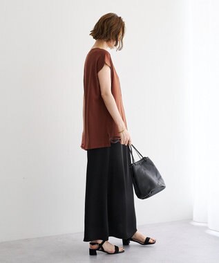 YECCA VECCA フォトプリントノースリーブTee Brown