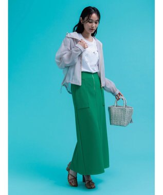 Te chichi ショートシアーフーディーブルゾン グレー