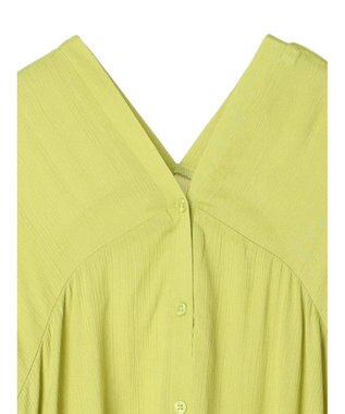 earth music&ecology レーヨンビッグシャツチュニック Lime Green