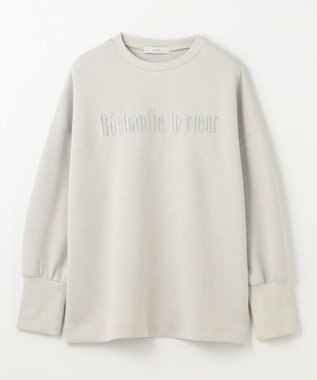 ANY L 【洗濯機可】エンブロイダリーロゴダンボールプルオーバー サンドベージュ