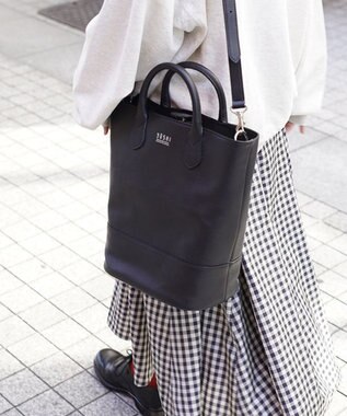 YUSHI EPICE-2WAY BAKETSU SHOULDER ハンドバッグ ショルダーバッグ 2WAY ブラック