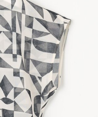 23区 【洗える】Ratti ウォールプリント ブラウス モノトーンプリント