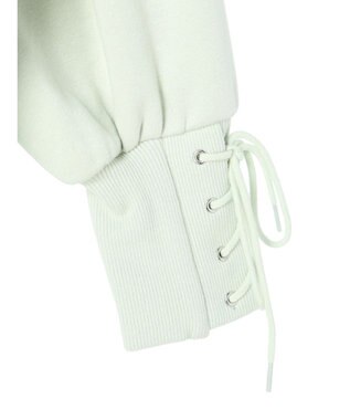 earth music&ecology 袖レースアップウラケプルオーバー Mint