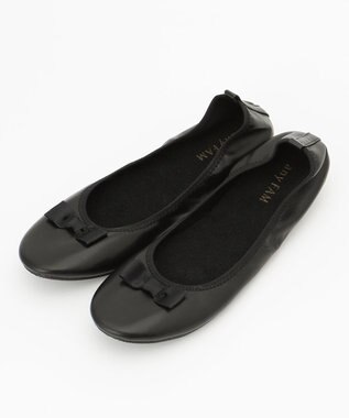 ANY 【トートバッグ付き】コンパクトリボンスリッパ ブラック