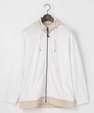 JOSEPH ABBOUD MOUNTAIN 【UNISEX】ドライタッチ クールスキンカモパーカー ホワイト系7