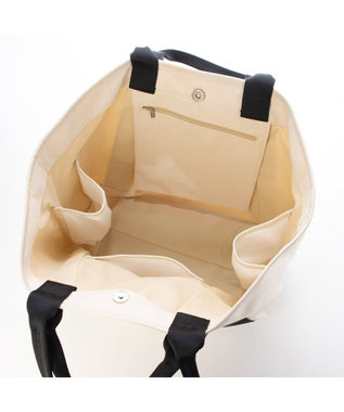 UNBILLION VERYコラボ カシュカシュ cachecache / 2WAYビッグキャンバストートバッグ アイボリーミックス