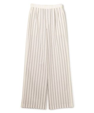 BEIGE， QUARTZ / 側章コンビ ストライプパンツ Black St.