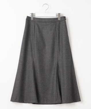 J.PRESS LADIES 【洗える】フラノハンドウォッシュ マーメイド スカート グレー系