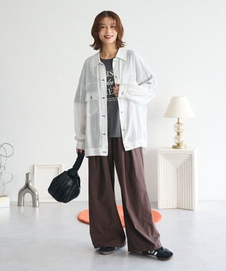 Green Parks アソートロゴ切替Ｔシャツ Charcoal Gray