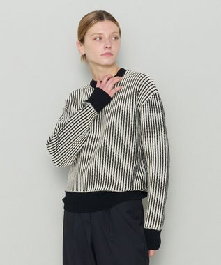 JOSEPH 【洗える】バイオテープコットン　ラウンドネックニット Black