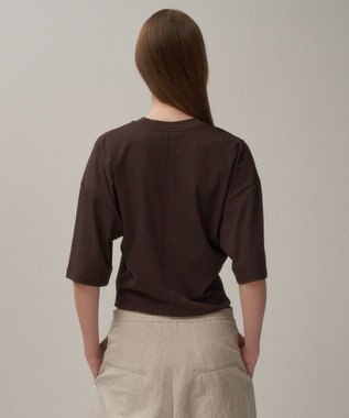 ATON 80/ FRESCA SMOOTH | ワイドスリーブＴシャツ DARK BROWN