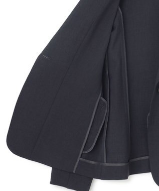 ICB 【接触冷感・防シワ・速乾・洗える】レーヨンライクトロ テーラードジャケット ネイビー系