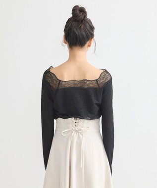 earth music&ecology あったか２ｗａｙレースプルオーバー Black