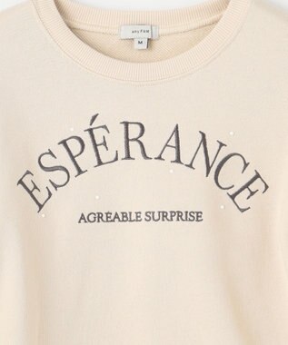 ANY KIDS 袖フリル ロゴ トレーナー エクリュ