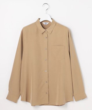 J.PRESS LADIES ピーチポプリン シャツ キャメル系