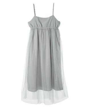 Green Parks ２ＷＡＹラメチュールキャミワンピース Gray