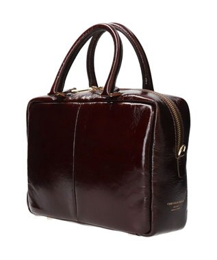 INTER-CHAUSSURES 【CHRISTIAN VILLA】センターシームハンドバッグ ダークブラウン