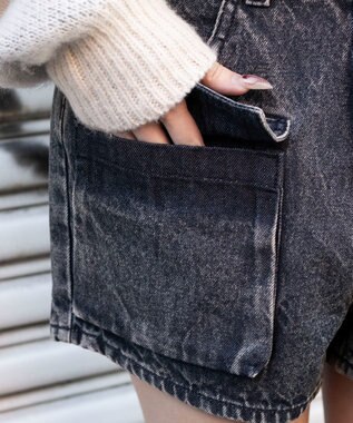 WEGO マイクロショートパンツ デニム中濃加工色