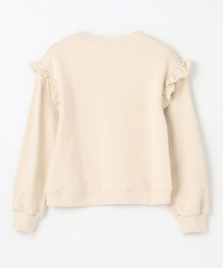 ANY KIDS 袖フリル ロゴ トレーナー エクリュ