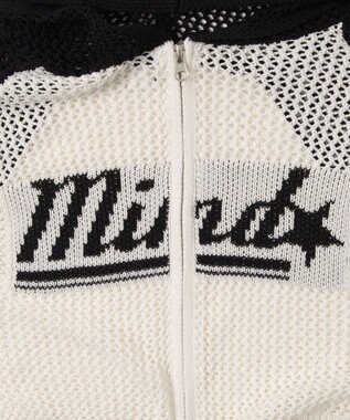 WEGO メッシュラグランニットパーカー ブラック