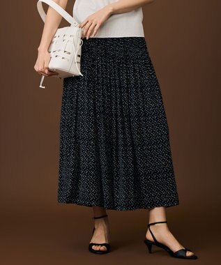 自由区 S 【デザインアップデート・ウエストゴム・セットアップ対応・セレモニー・通勤】ライトサテンプリーツ スカート