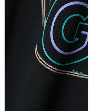 Green Parks ・ＤｏｕｂｌｅＦｌａｇｓ　フリルショルダープリントＴＥＥ Black