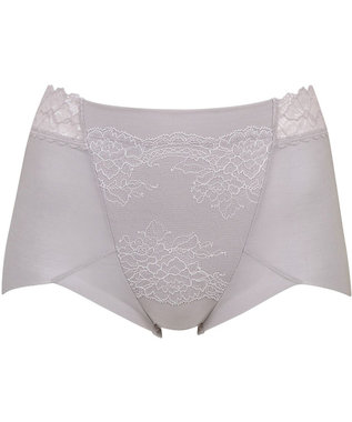 Wing 補整ショーツ 適度におなかとヒップをととのえる よく伸びる綿混素材(身生地) 【Ｐパンツ】 はきこみ丈ふかめ KJ4221 ウイング／ワコール グレー